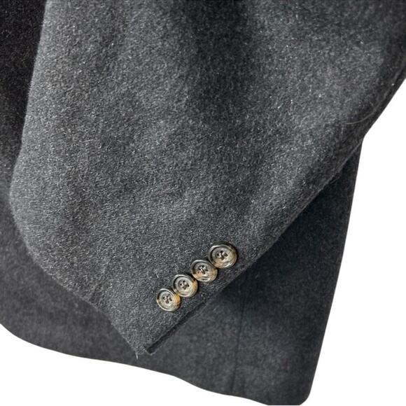 100% Cashmere Charcoal Grey Sport Coat Blazer | Size 42R | Tailored Fit - Picture 5 of 11